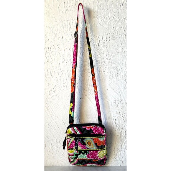 Vera Bradley Mini Hipster Crossbody Bag Ziggy Zinnias Pattern - Picture 3 of 11